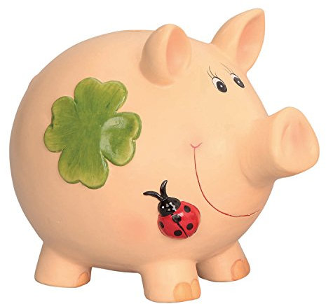 Spardose Sparschwein XL Maikäfer Klee 30 cm Money Box Bank