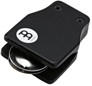 Meinl Percussion Cajon Jingle Castanet, Schwarz (WJC1-M) | Kastagnette mit Schellen für Cajon, mit Klettverschluss, Siam Eiche und Stahl