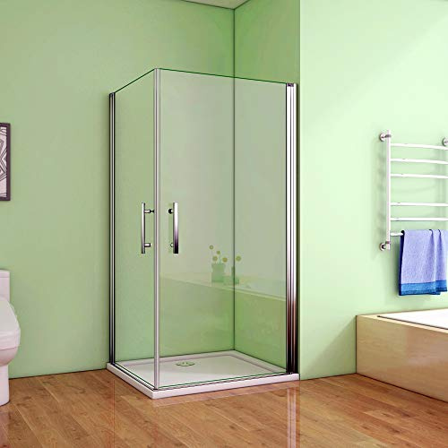90x80x195cm Duschkabine Duschabtrennung Eckdusche 6mm NANO Drehtür Duschtür