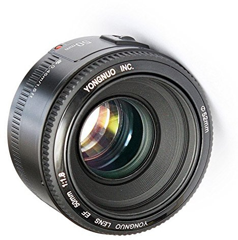 YONGNUO - 50 mm F1.8 Objektiv, große Blende, Autofokus-Objektiv für Canon EF Mount EOS Kamera etc. (5DIII / 5DII / 6D / 60D / 600D / 650D / 1000D / 1100D / 1200D / 10D / 20D / 300D / 350D).