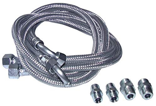 DIFF - Flexible fioul coudé 1000mm avec 4 raccords (X 2) - DIFF