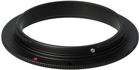 vhbw 55 mm Retroadapter kompatibel mit Canon EOS 1000D, 1, 100D, 1200D, 1100D, 10D Kamera - Umkehrring für 55 mm Objektiv
