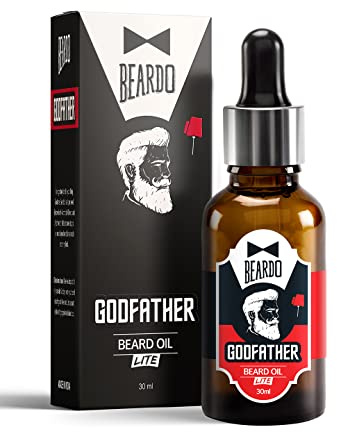 Beardo Godfather Lite Beard And Moustache Oil - 30 ml With Natural Ingredients - Almond Oil, Aloe Vera Extract, Castor Oil, Olive Oil