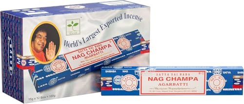 Nag Champa Satya Sai Baba Räucherstäbchen 12x15g
