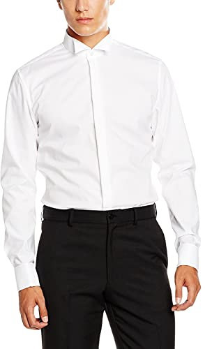 Seidensticker Herren Mens Slim Gala Businesshemd, Weiß(675670), 40 EU