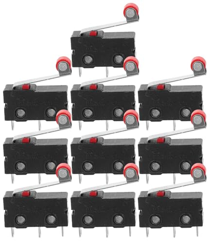 WINOMO Premium Mini Mikroschalter Roller Hebel Arm SPDT Endschalter Snap Aktion viel -10 Stück