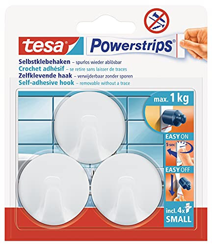 tesa Powerstrips Hooks Small ROUND
