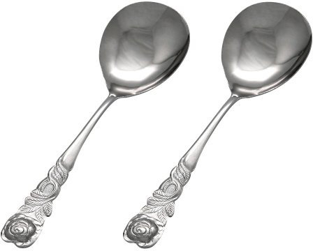 GRÄWE Sahnelöffel 2er Set Rosendekor