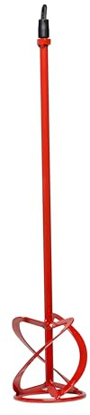 RUBI Mortar Mixer Paddle M14 Thread - 3 Helix M-100-R 3H Head for Cement, Mortar, and Grout Mixing, Durable Low-Vibration Design, Universal Compatibility