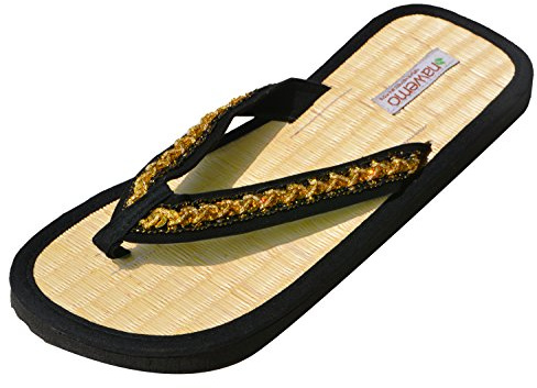 Nawemo Zapatilla de Canela Yang Gold, negro y dorado, 41/42 EU