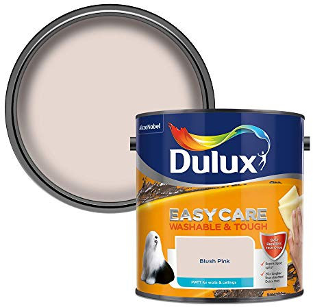 Dulux 403201 Easycare Washable & Tough Matt Emulsion Paint For Walls And Ceilings - Blush Pink 2.5L