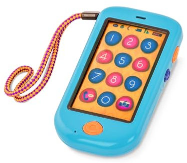 B. toys Babyspielzeug – HiPhone Handy Smartphone Spielzeugtelefon für Kinder mit Tönen, Musik und Sprachnachrichten auf Englisch für Babys ab 18 Monaten, 100% Schadstofffrei