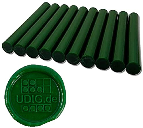 Siegelwachs 11 mm moosgrün für Heißklebe Pistole 10 cm 100 gr.