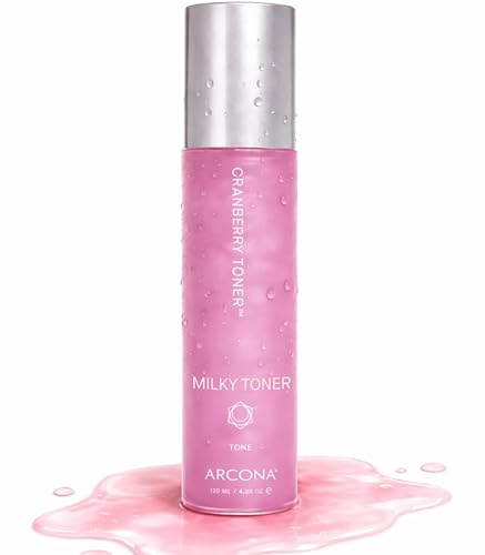 ARCONA Cranberry Toner – Vegan Milky Toner for Face | Brightening & Hydrating Rice Toner for Face | Phyto-Nutrients & Essential Fatty Acids, 4 fl oz.