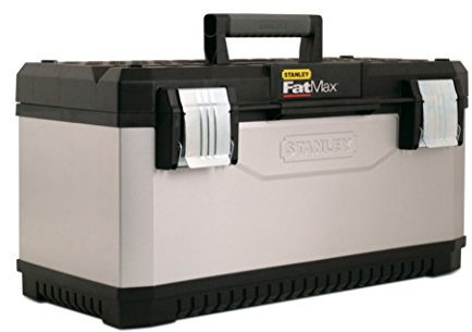 STANLEY FATMAX Deep Toolbox Storage Organiser with Heavy Duty Metal Latch, Removeable Unit, 23 inch, 195616