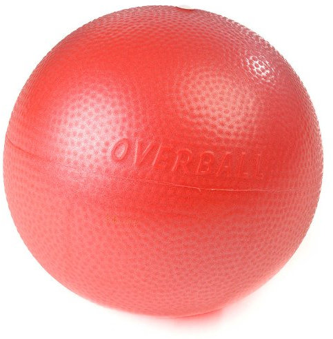 Overball 23cm BLAU ROT GELB PILATESBALL Gymnastikball, Yoga Übungsball, Yogaball, Soft Pilates, Therapieball, GYMNIC (rot)