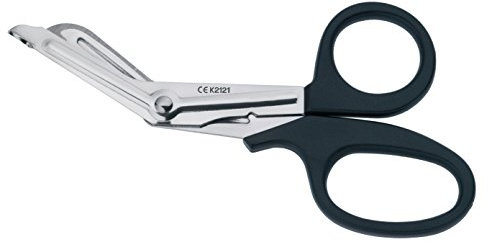 First Aid Only Erste-Hilfe Schere | Verbandschere für Mullbinden, Stoff, Kleidung und Gurte | Trauma Schere mit gebogener Edelstahlklinge | 97470 L0H