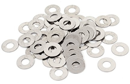 sourcing map 100 Stück Unterlegscheiben M5x12x0,5mm Edelstahl | Flache Unterlegscheibe Beilagscheiben von sourcingmap® für Bolzenschrauben