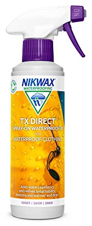 Nikwax spray Safe, High Performance Spray On Waterproofing for Wet Weather Clothing - clear, 300 mL