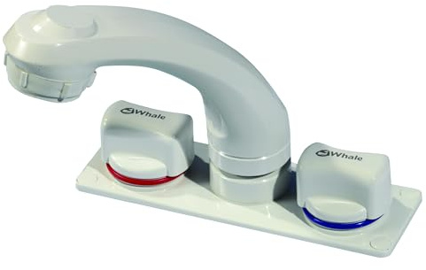 Whale Elegance Combination Interior Faucet/Shower, Pull-Out Handheld Mixer Unit, Hot and Cold Water, 5.5 Feet Hose RT2498