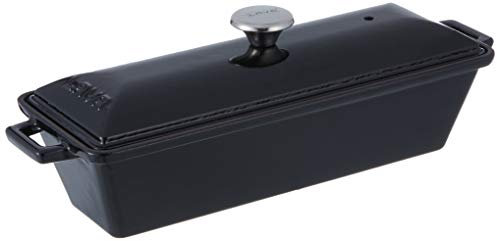 LAVA LVPEK826BLK LV P EK 826 BLK Kastenform – Terrinentopf, Gusseisen, 1.1 quarts, Schwarzer Obsidian