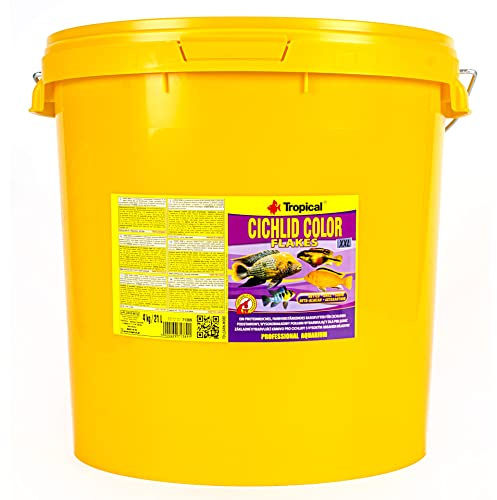 Tropical Cichlid Color Flakes - farbverstärkendes Flockenfutter mit Beta-Glucan, 1er Pack (1 x 21 l)