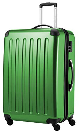 Hauptstadtkoffer Alex – medelstor hårt skalfodral, 4 hjul, resväska, rullväska, resväska, volymutvidgning, Grön, 75, resväska