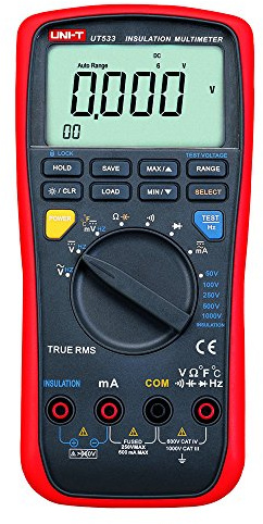 UNI-T UT533 True RMS Insulation Resistance Tester Digital Multimeter Auto Range AC DC ohm Megohmmeter Voltmeter Capacitance Test