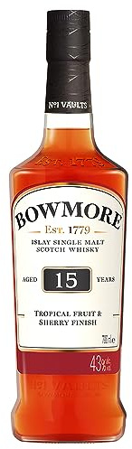Bowmore 15 Jahre | Islay Single Malt Scotch Whisky | mit Geschenkverpackung | rauchig mit einem Hauch von Sherry | 43% Vol | 700ml Einzelflasche