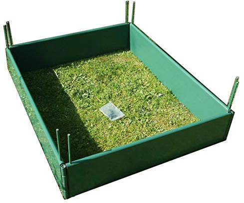 GardenSkill Raised Bed – Raised Vegetable Bed Kit and Garden Planter for Flowers Herbs Veg Fruit (1.25m x 1.25m x 250mm high, Green)