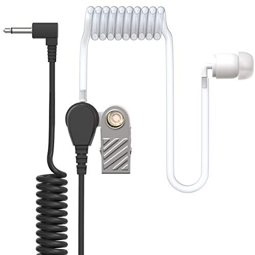 LIFE IS SIMPLE Ohrhörer Schallschlauch - 3,5mm Klinke - One Ear - transparent inkl. Halteclip - Kopfhörer Headset für Funkgeräte