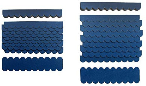 0,8 m²-2-Sets Mini Dachschindeln,Blau,Dachpappe,Vogelhäuser,Sandkastenüberdachung,Abdeckung,Bastlersatz,Briefkastendächer,Hundehütte,Kanichenstall,Nistkasten,Biberschwanz,Firsten