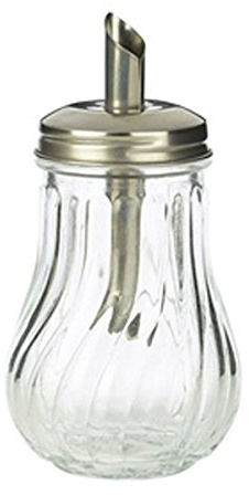 Genware DS32157 Lot de 12 becs verseurs à sucre rétro en verre 210 ml