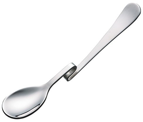 KitchenCraft Cucchiaio per Marmellata e Miele in Acciaio Inossidabile, Dotato di Gancio per fissarlo ai Barattoli, 15 cm