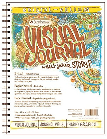 Strathmore 300 Series Visual Bristol Journal, 9x12 Vellum, Wire Bound, 24 Sheets