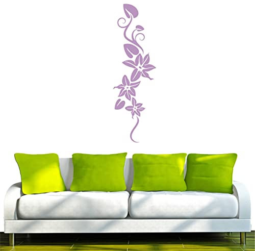 INDIGOS UG WANDTATTOO f330 schöne Blumenranke 240x76 cm - Flieder