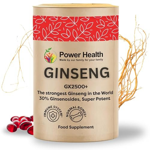 Korean Ginseng Capsules by Power Health | 30 Capsules of Mens Health Supplements to Support Energy | Complements Black Maca Root, Ginkgo Biloba