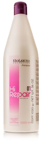 SALERM - Repairing Shampoo - Hi Repair Shampoo - 1000 ml - Deep Hydration for Damaged Hair - Repairs and Rejuvenates - Shinier and Softer Hair - Immediate Effect