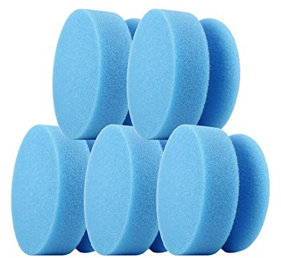 CLEANEXTREME Lackmaus BLAU-medium - Set 5 Stück - Polierpad/Polierschwamm für die Auto Politur (Polierzubehör) – Handpolierpad, Reinigungsschwamm, Applikationsschwamm