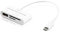 kwmobile 3in1 Micro-USB OTG Adapter - Cardreader SD Micro SD Karte USB A Anschluss - für Smartphone Tablet - Micro USB Verteiler Handy dreifach