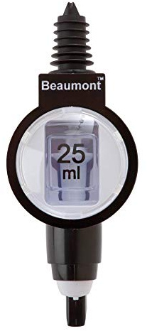 Beaumont 3134 25ml Metrix SL Spirit Measure Optic, Black | Ensures accurate commercial spirit pours with a clean, drip-free dispense; ideal for busy professional bars.