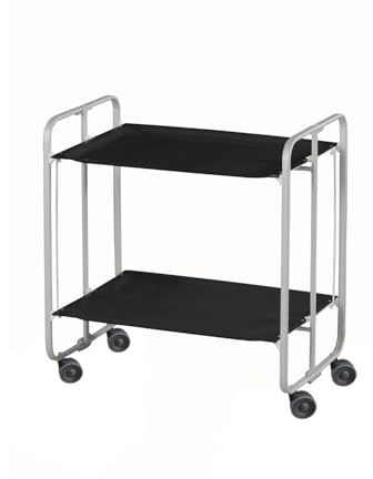 DHO – Mesa de ruedas plegable con chasis gris aluminio.