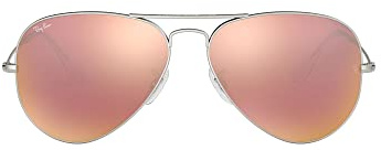 Ray-Ban Sonnenbrille RB3025 Aviator Sonnenbrille 58, Silber