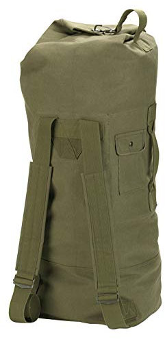 Rothco Gi Stil Canvas Double Strap Duffle, braunoliv