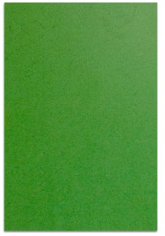 Bindekarton/Deckblatt/Rückblatt, grün 240 g/m² DIN A4, 100 Stück in Lederstruktur - Einbanddeckel für Bindungen, Umschlagmaterial