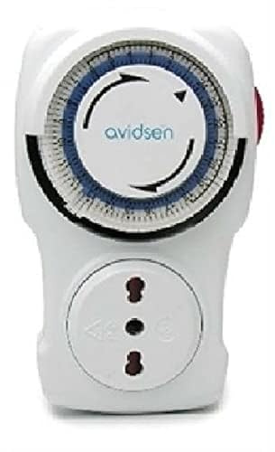Avidsen - Maison connectée - Programateur Journalier à segment, Couleur : Blanc, Puissance maximal: 3500 W, Utilisation : intérieur, compatible Avidsen, Temps minimum : 15 mins - 103800