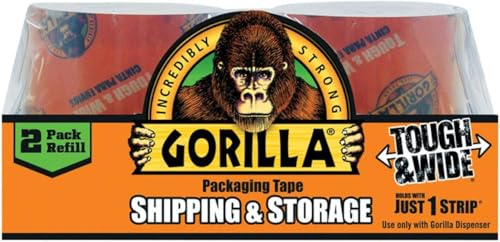 The Gorilla Glue Company 6030402 35 Yard Clear Packaging Tape 2-Pack Refills