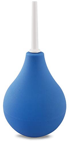 DouperLtd - Clistere in silicone, a forma di lampadina, unisex, per liquidi, capacità: 220 m, colore blu