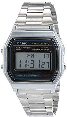 Casio A158WA - Orologio da polso, colore: Acciaio inossidabile
