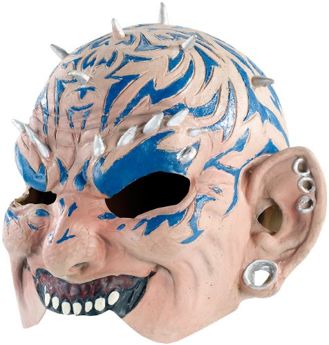 infactory Maske: Dämonen-Halbmaske aus Latex (Gruselmaske, Horror Masken, Party)